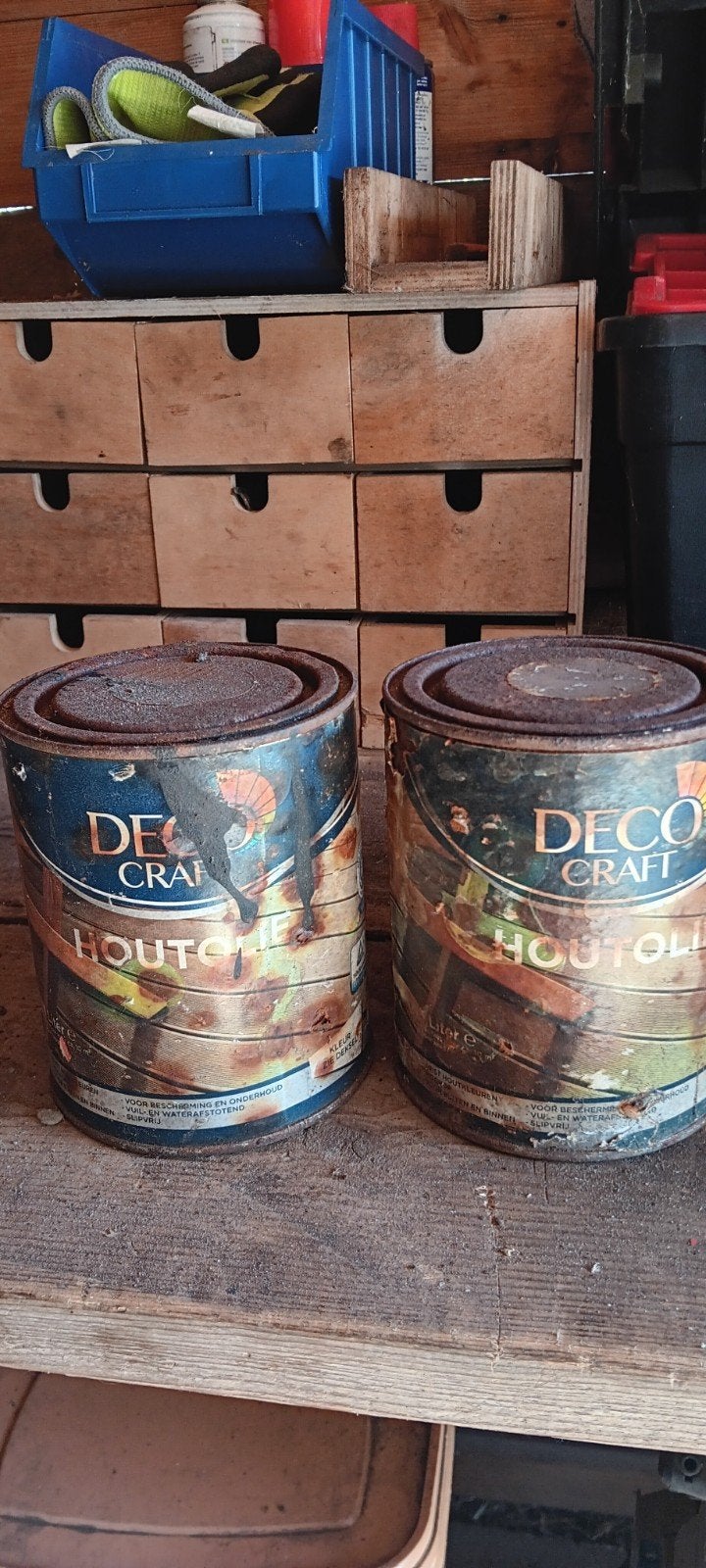 Gratis Deco Craft Houtolie - 2 blikken, Ophalen, Gebruikt, Bruin, Beits