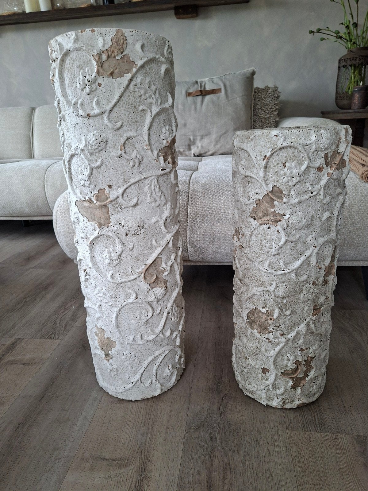 Prachtige stenen sier vaas 62 cm, Ophalen of Verzenden, Nieuw, Overige kleuren