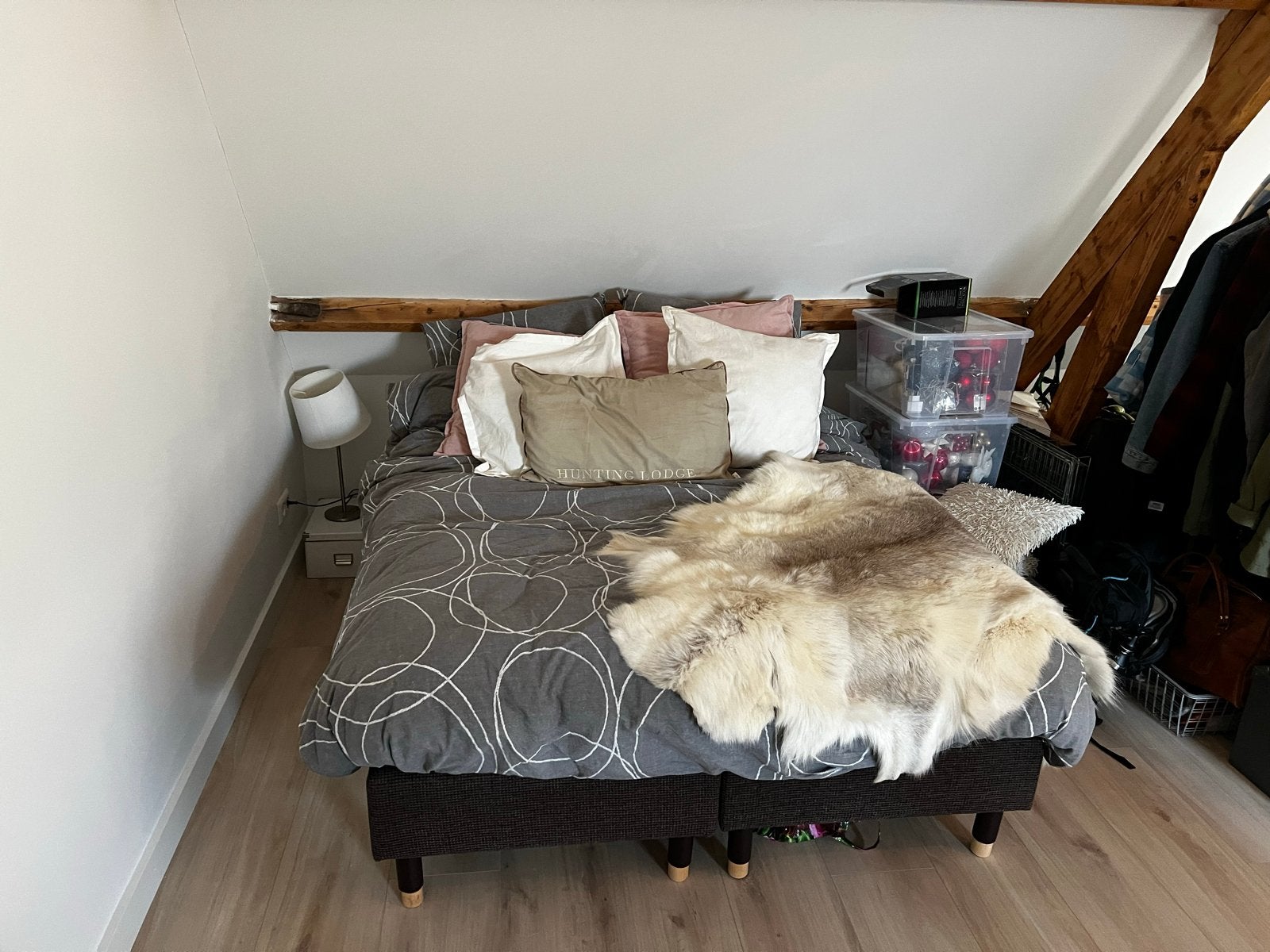 Boxspring bed 140x200 incl donzen dekbed, Ophalen, Gebruikt, Tweepersoons, 200 cm