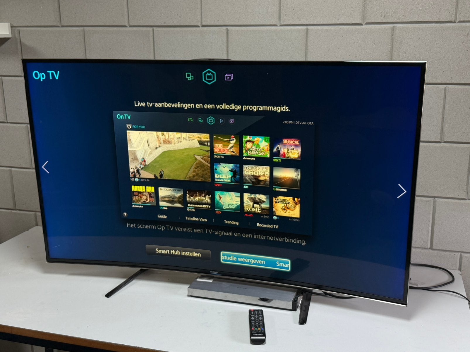 Samsung Curved 55” Smart TV UE55HU8500L + One Connect Box, Audio, Tv en Foto, Televisies, Ophalen, 50 Hz, Zo goed als nieuw, Samsung
