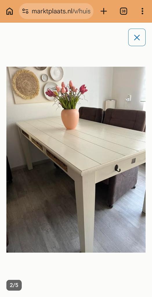 Rivièra maison eettafel, Huis en Inrichting, Tafels | Eettafels, Ophalen, Gebruikt, Riviera maison, 200 cm of meer