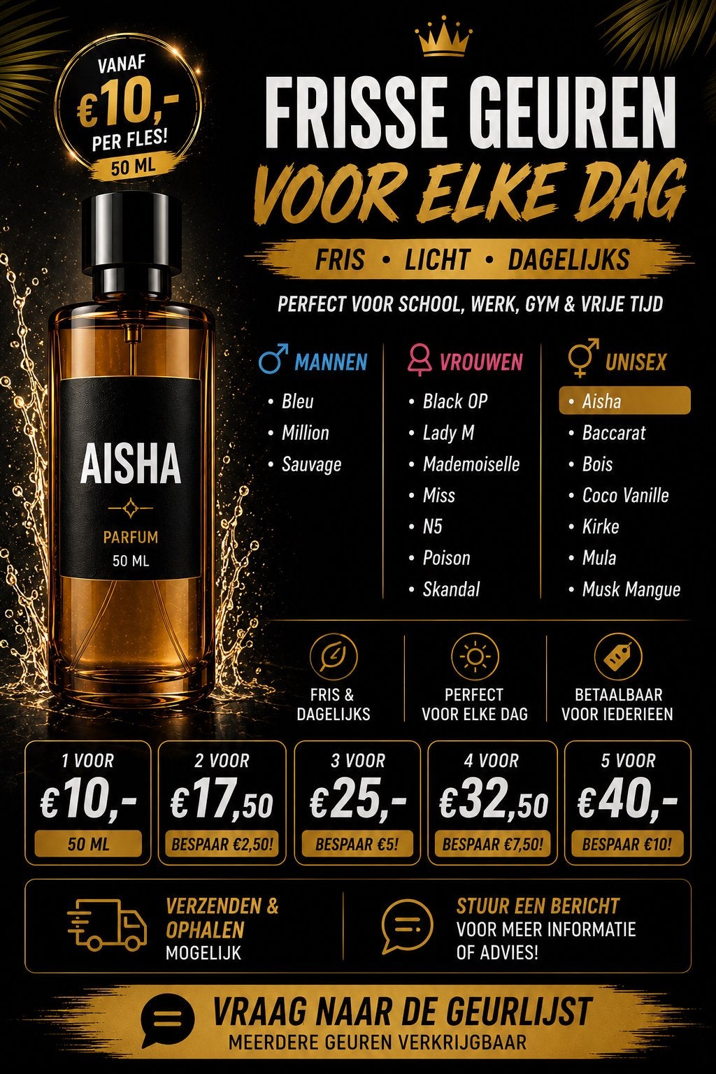 Frisse Parfums voor Elke Dag | 50 ML | Vanaf €10, Ophalen of Verzenden, Nieuw