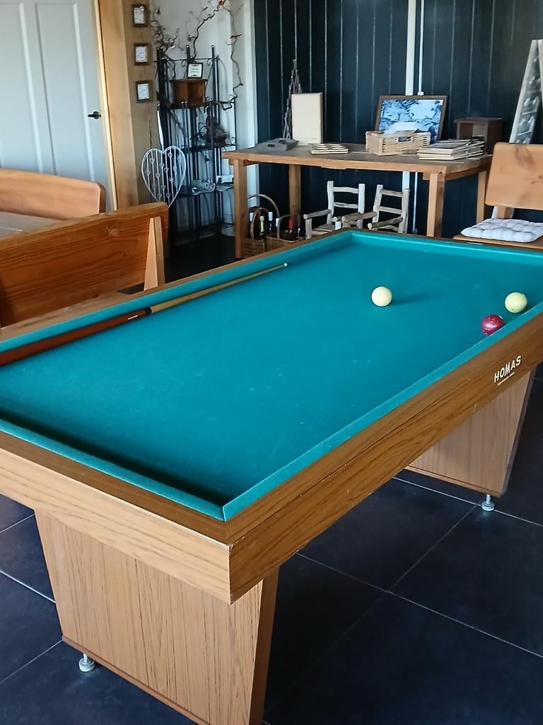 Mooi biljart van Homas, wegens aanschaf wedstrijd biljart, Ophalen of Verzenden, Biljarttafel