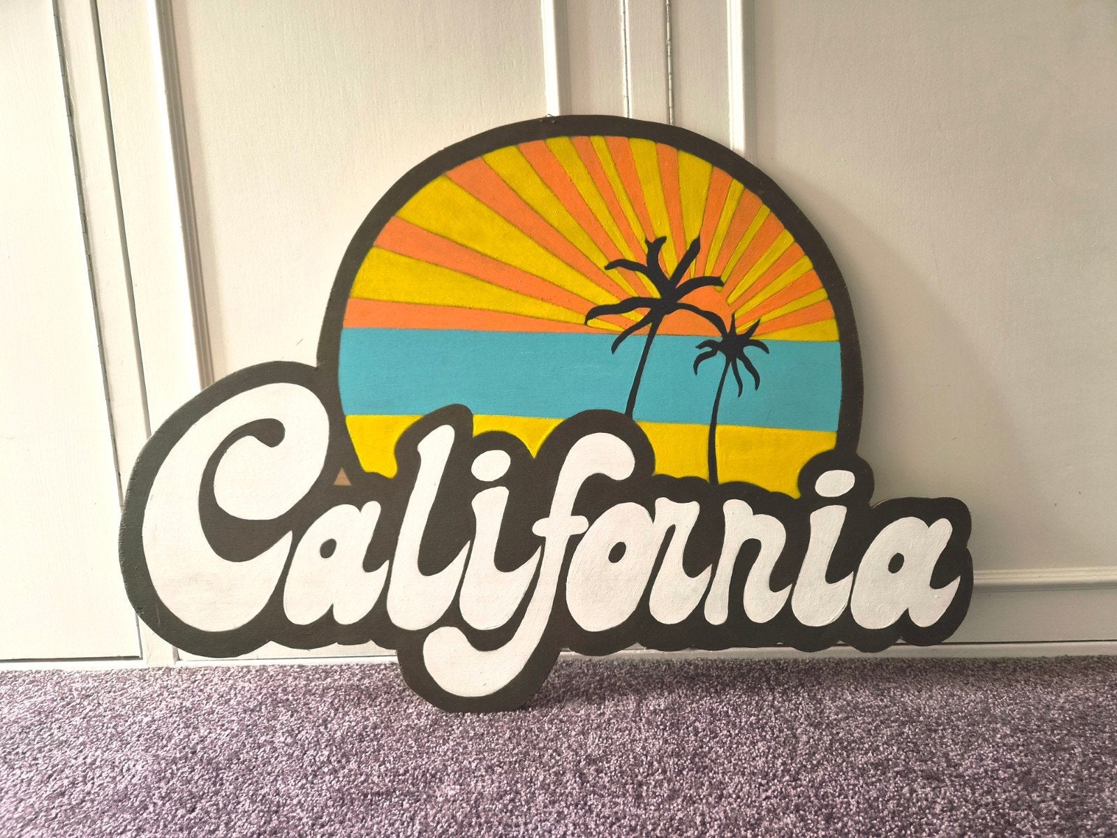 Retro houten bord California ~, Verzamelen, Ophalen of Verzenden, Huis en Inrichting