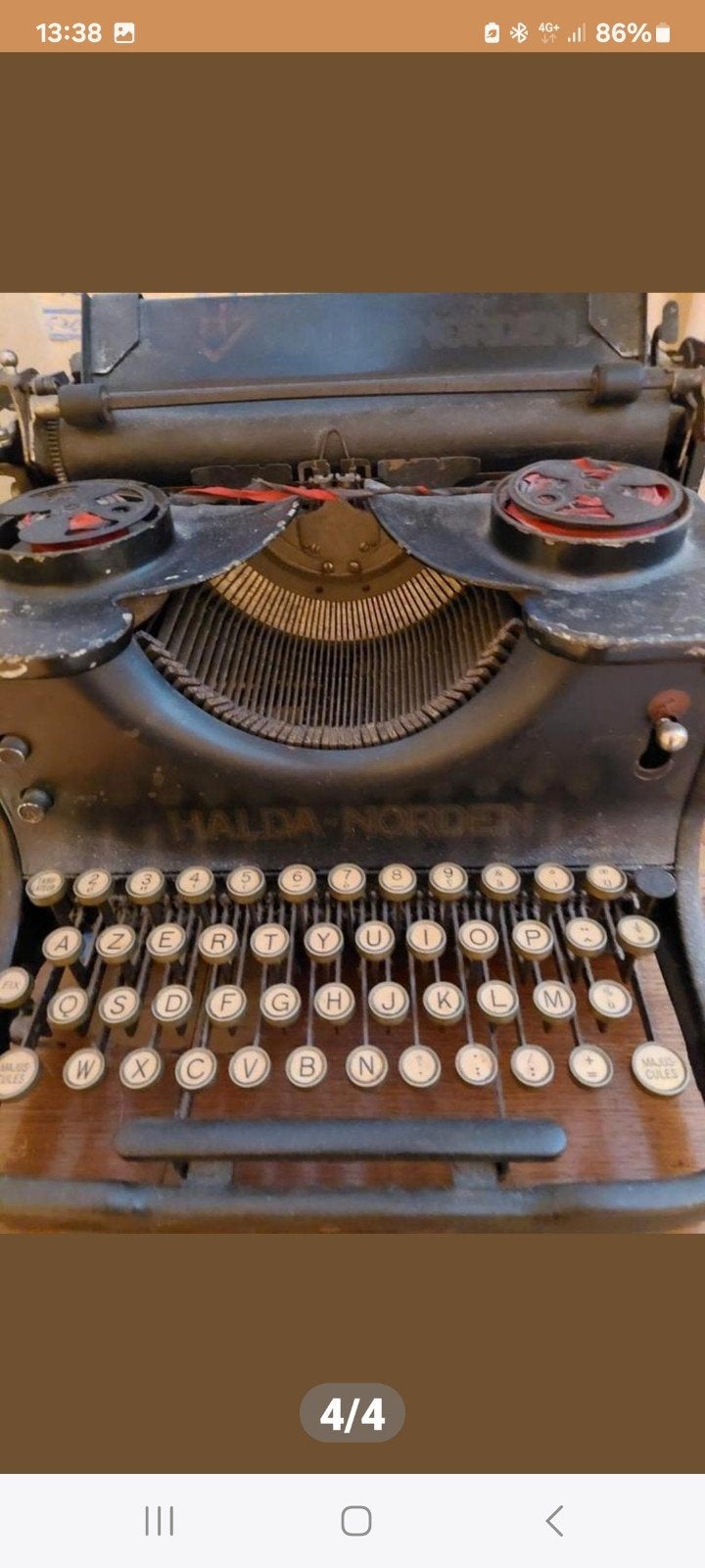 Typemachine, Ophalen