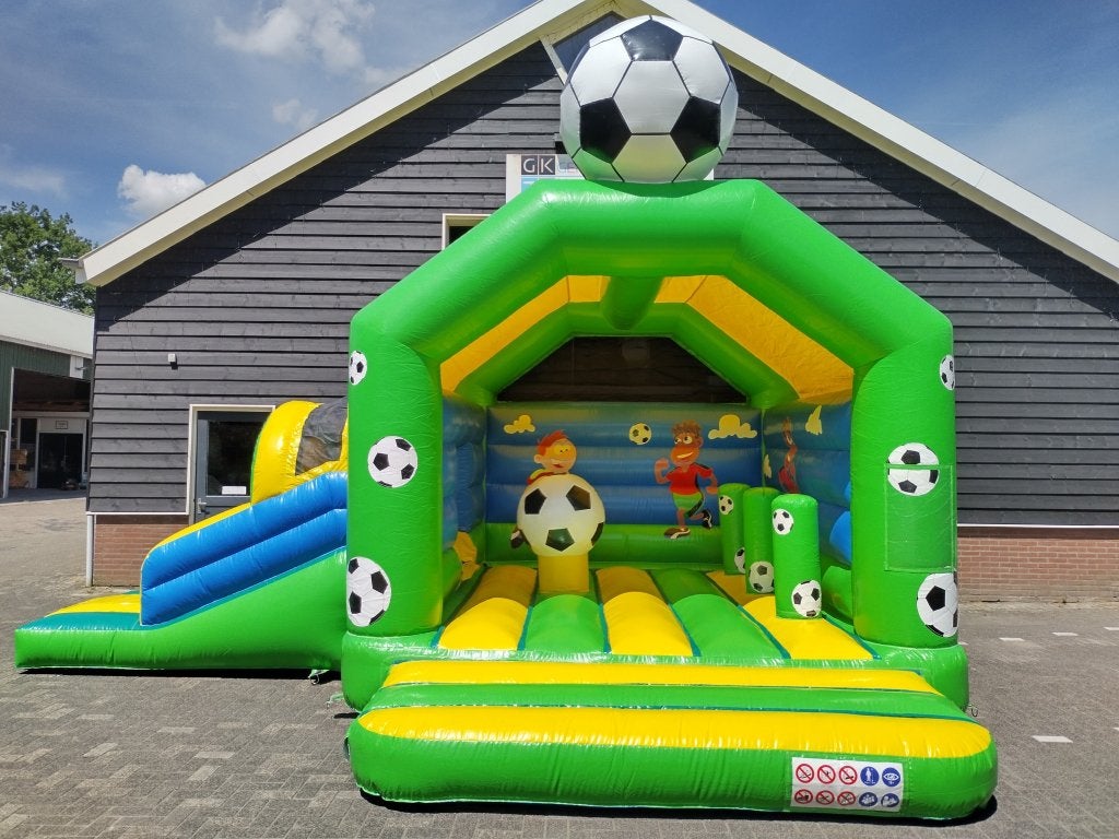 Springkussen huren (voetbal met glijbaan), Hobby en Vrije tijd, Ophalen of Verzenden, Gebruikt, Overige