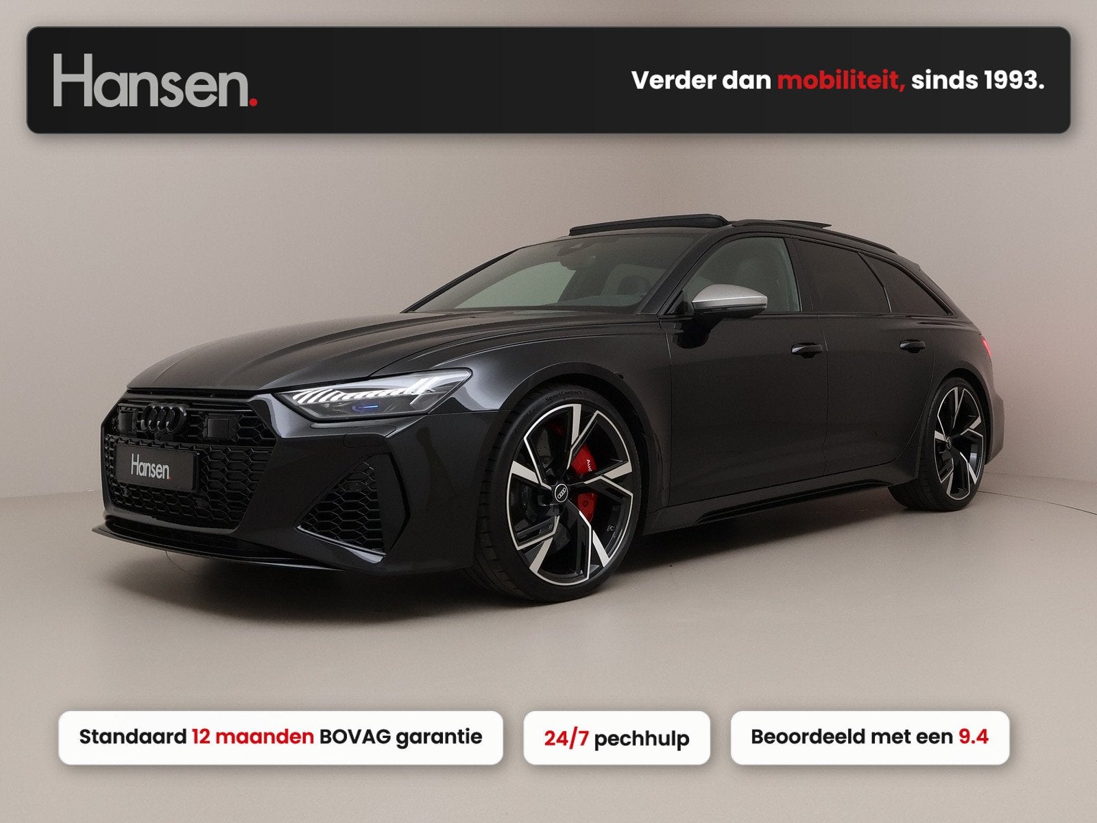 Audi RS6 Avant 4.0 TFSI quattro I Dynamic+ I Pano I Keramisc, Gebruikt, Euro 6, 600 pk, 2050 kg