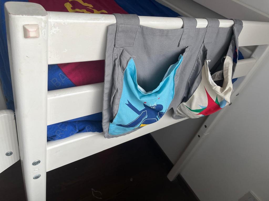 Middenhoogslaper met glijbaan, Kinderen en Baby's, Kinderkamer | Stapelbedden en Hoogslapers, Ophalen, Gebruikt, Halfhoogslaper