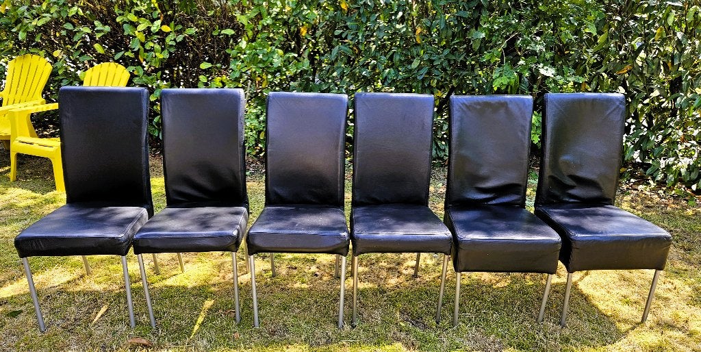 Eetkamerstoelen, Ophalen, Kunststof, Gebruikt, Bruin