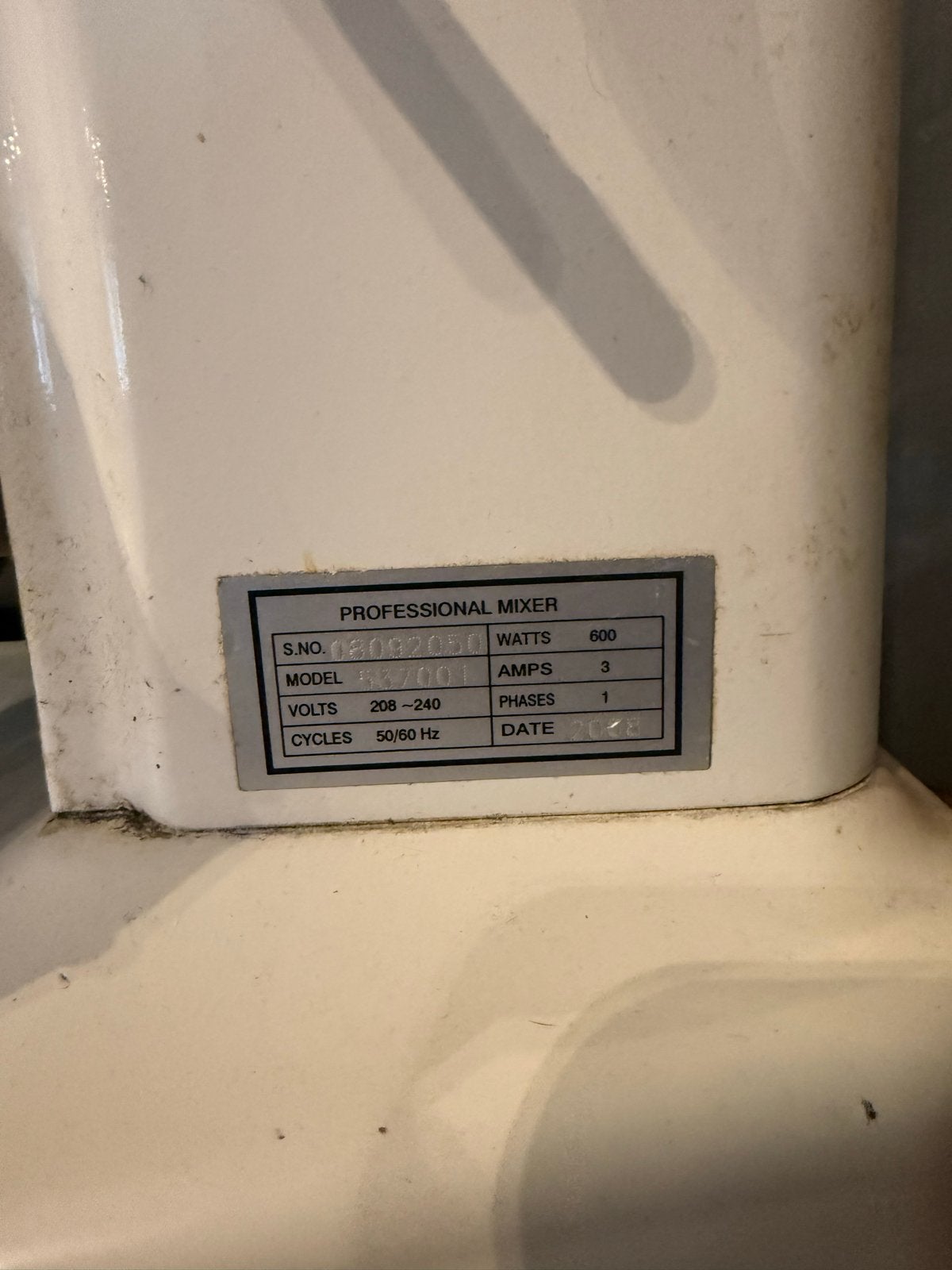 Professionele Mixer - Krachtige Keukenmachine 600W, 4 liter of meer, Ophalen of Verzenden, Gebruikt, 3 snelheden of meer