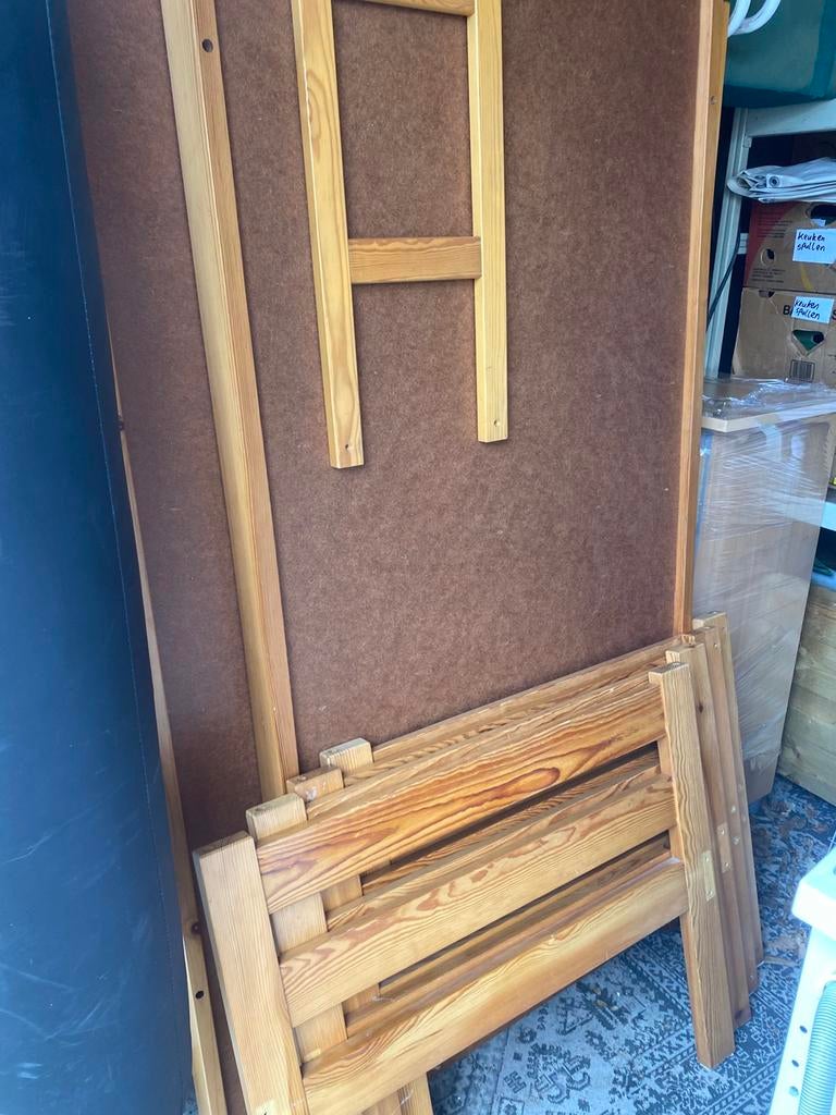 Houten bedframe, ook om te bouwen tot stapelbed, Ophalen, Gebruikt, Stapelbed