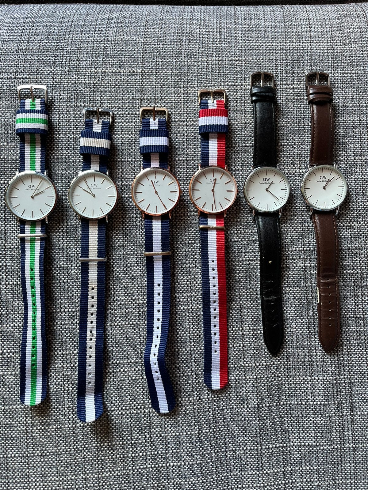 Daniel Wellington horloges (6 stuks), Overige merken, Overige materialen, Gebruikt, Polshorloge