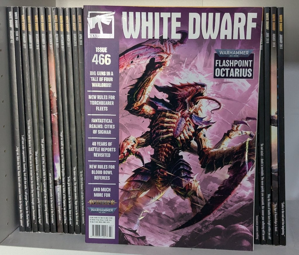 Warhammer collectie White Dwarf tijdschriften, Hobby en Vrije tijd, Ophalen, Zo goed als nieuw, Warhammer, Boek of Catalogus