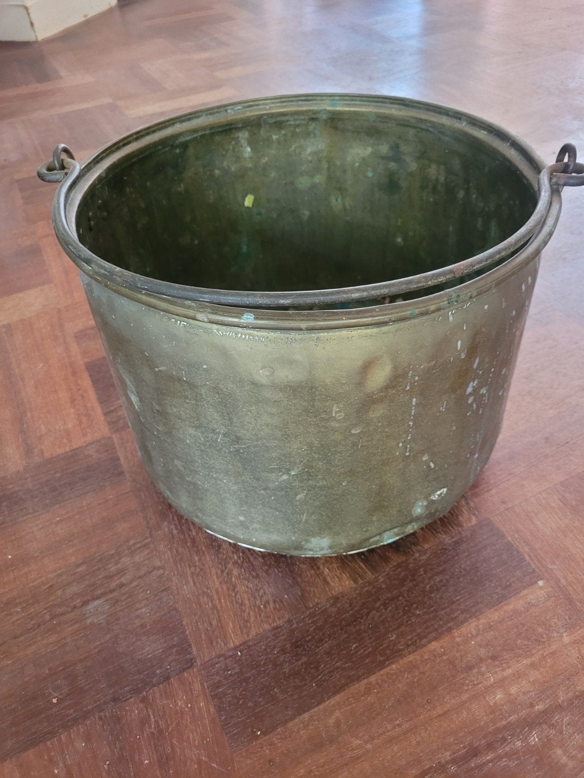 Antieke Koperen Ketel met Handvat - Decoratief, Ophalen of Verzenden