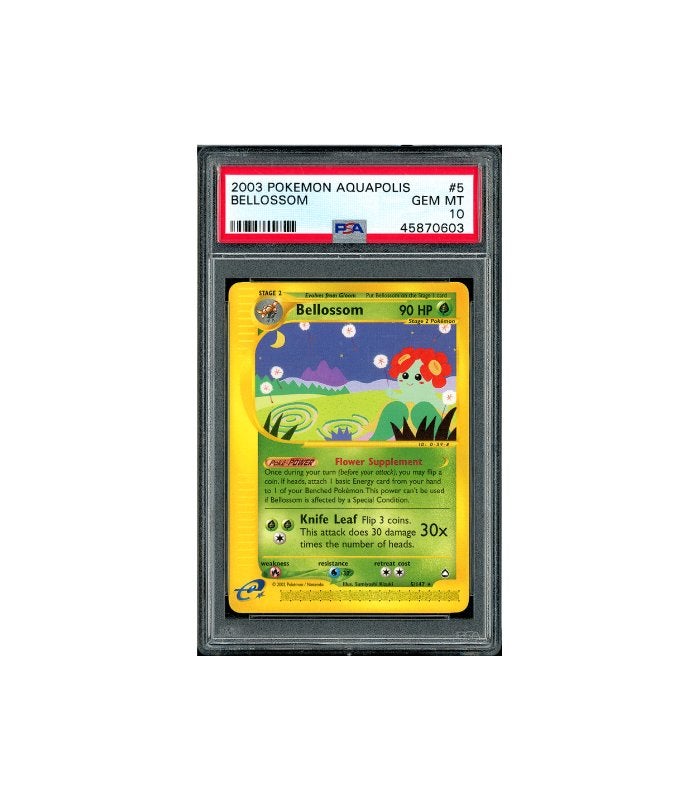 Pokemon Bellossom e-Series Aquapolis 2003 #5 PSA 10 (m2452035704 ...