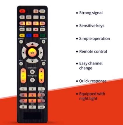 Universele RC-G008 afstandsbediening met licht, Ophalen of Verzenden, Nieuw, Universeel, Tv