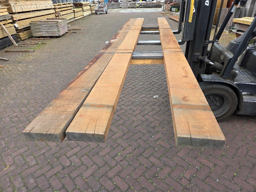 3 Hardhouten balken 6x20 cm / 4.50 m lang - nr: HB94, Ophalen, Nieuw, Hardhout, 250 cm of meer