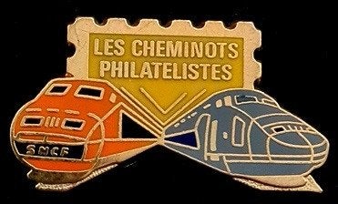 TGV- les Cheminots Philatelistes, Verzenden, Nieuw, Transport, Speldje of Pin