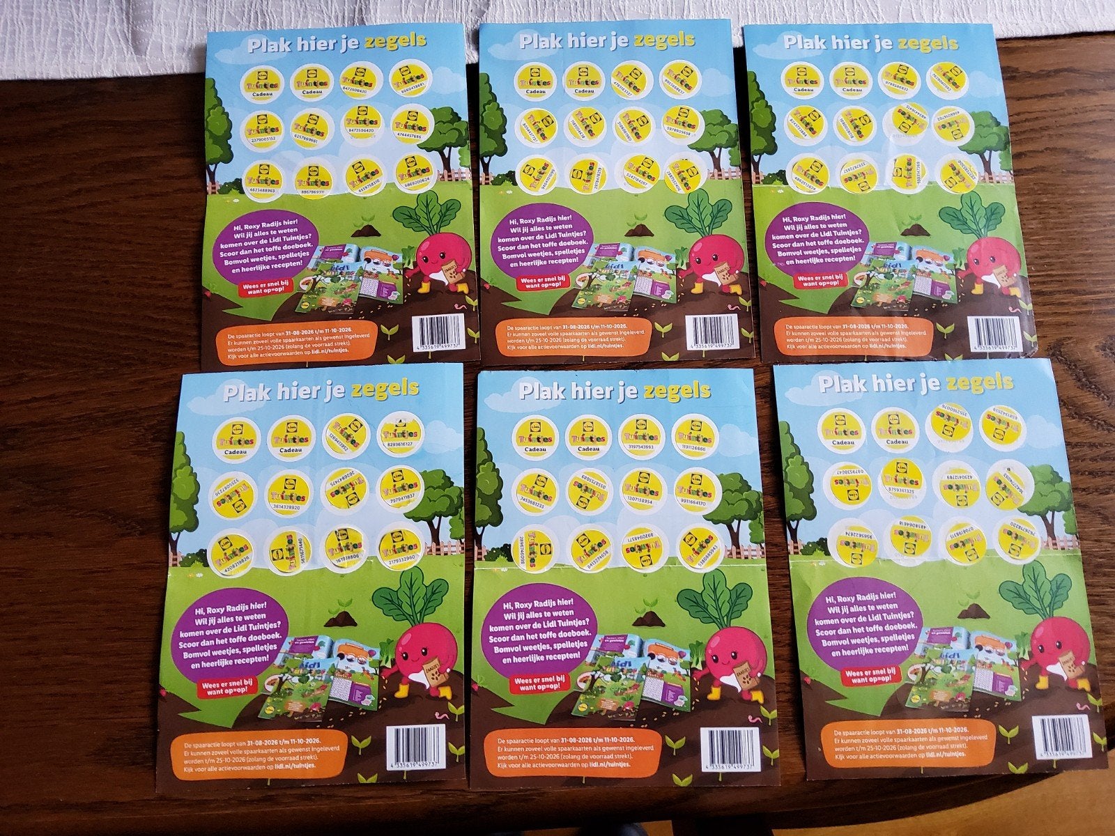 Lidl Tuintjes spaarkaarten (6 stuks), Verzamelen, Lidl, Ophalen