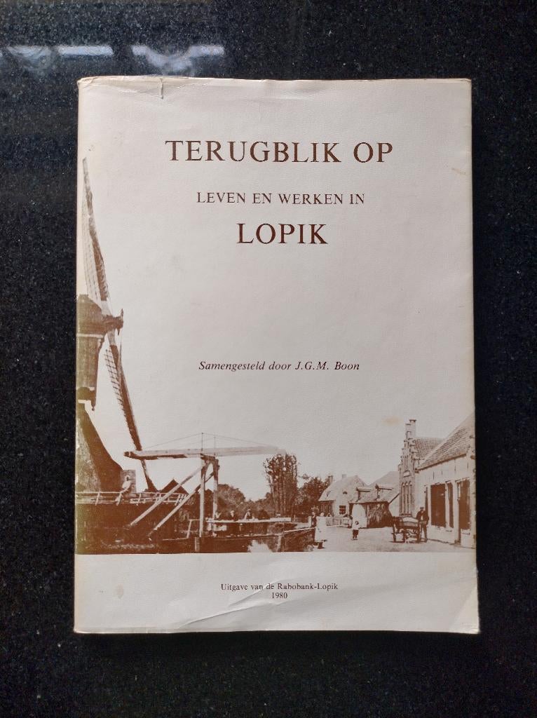 Terugblik op leven en werken in Lopikerkapel boek, J.G.M. Boon, Ophalen of Verzenden, Zo goed als nieuw, 17e en 18e eeuw
