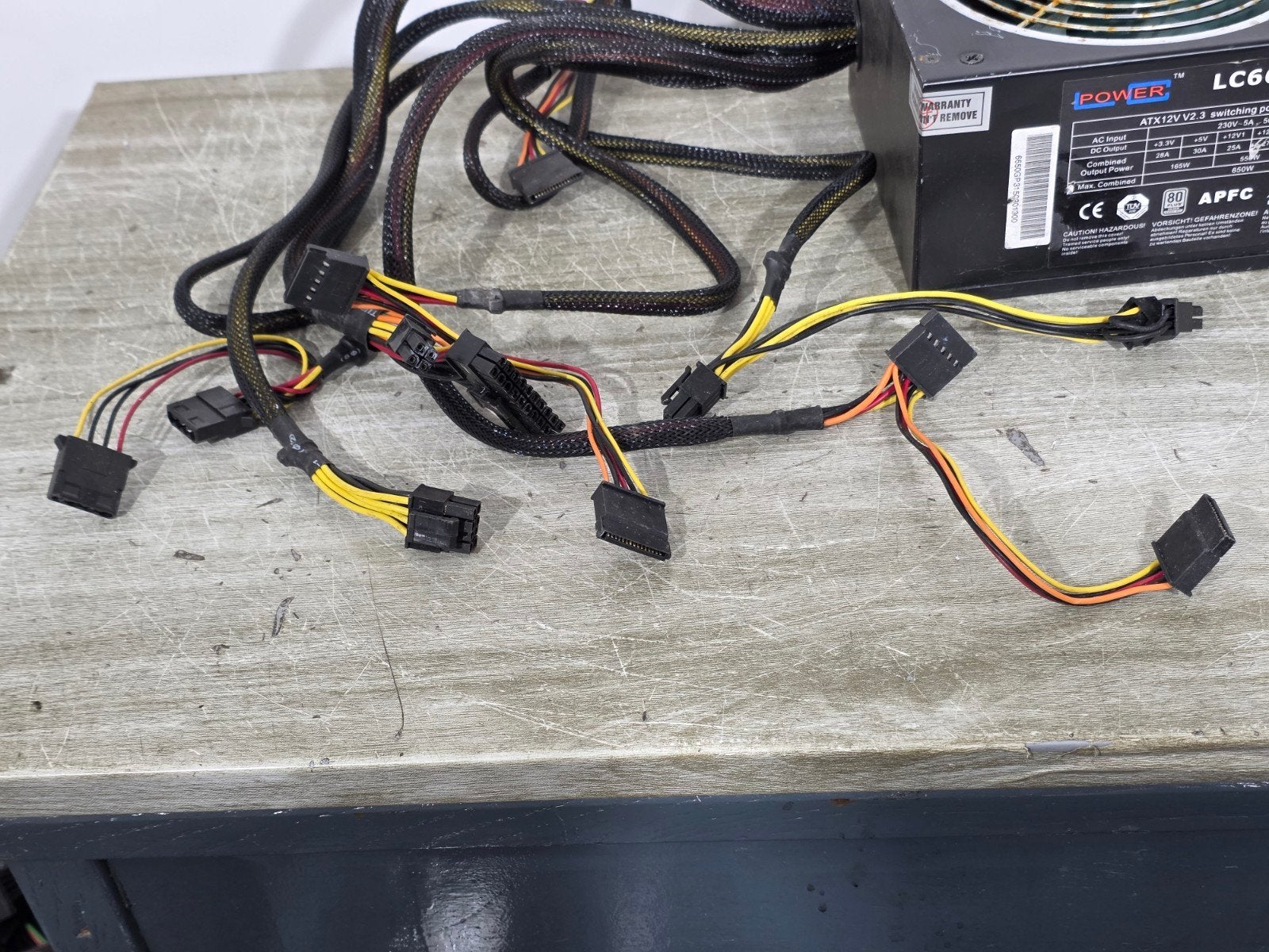 lc power 650w max voeding psu power supply lc6650gp3 v2.3, Gebruikt, ., Ophalen of Verzenden, .