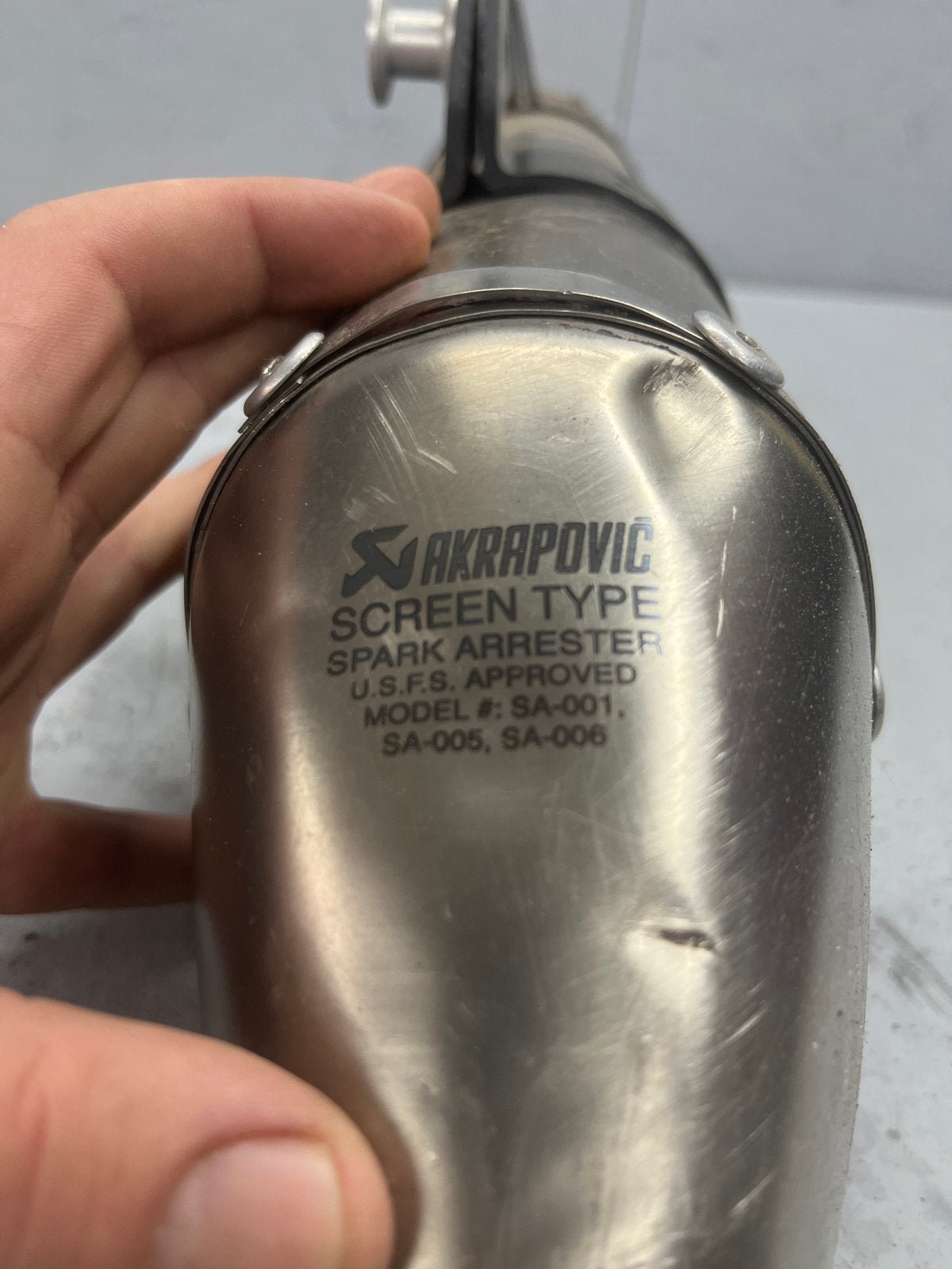 Akrapovic uitlaat voor KTM EXC 450 - Gebruikt, Ophalen, Gebruikt