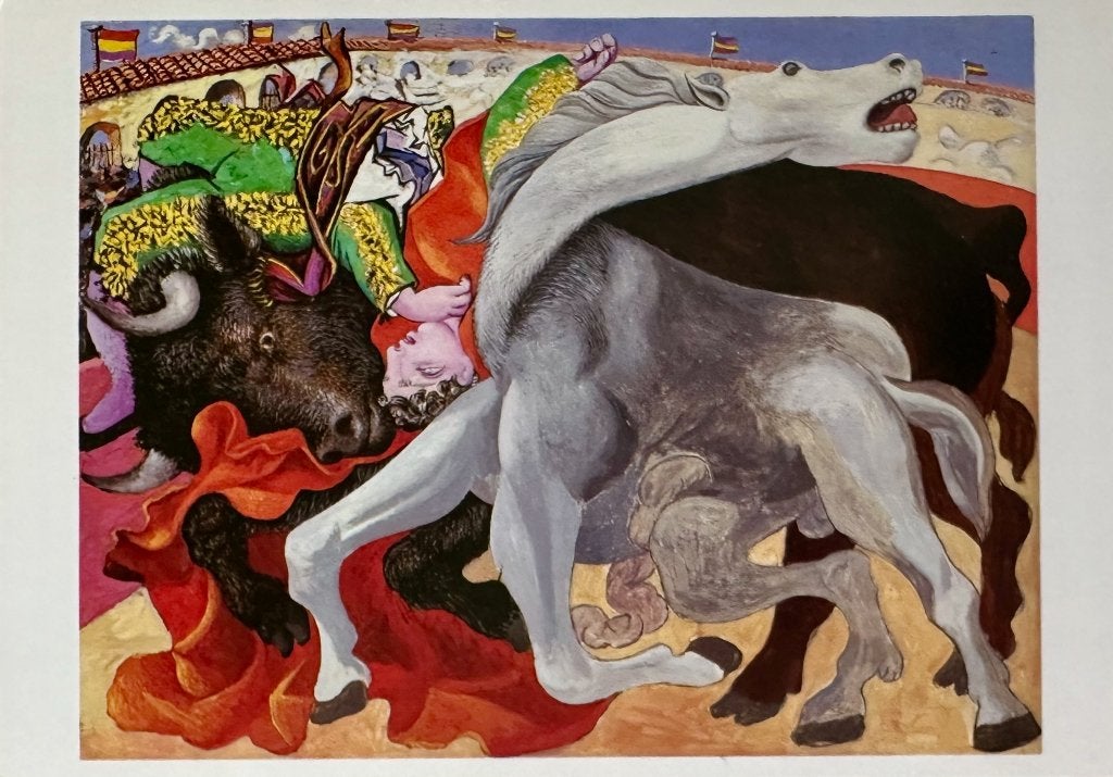 00249  PABLO PICASSO ~ dood van ’n stierenvechter (1933), Verzenden, 1980 tot heden, Ongelopen, Overige thema's