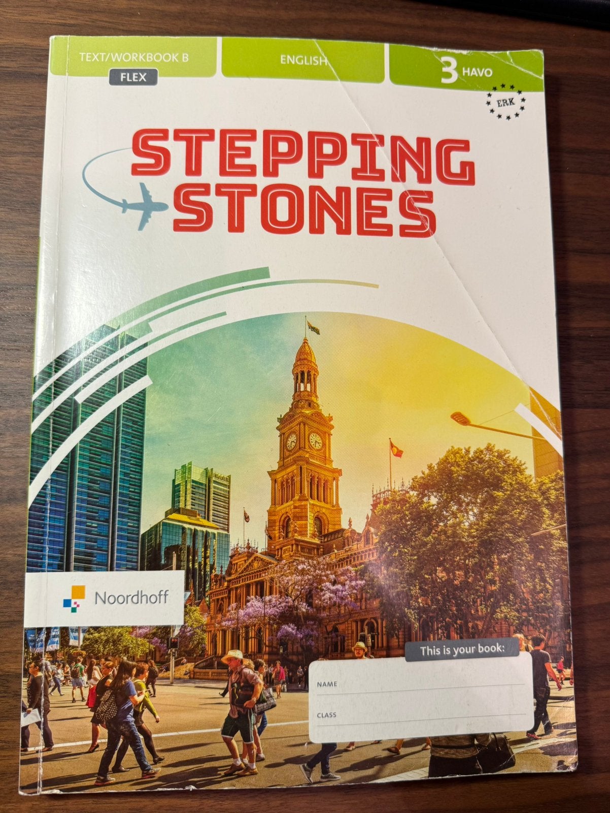 Stepping Stones text/workbook B 3 HAVO, Ophalen of Verzenden, Zo goed als nieuw, HAVO, Engels