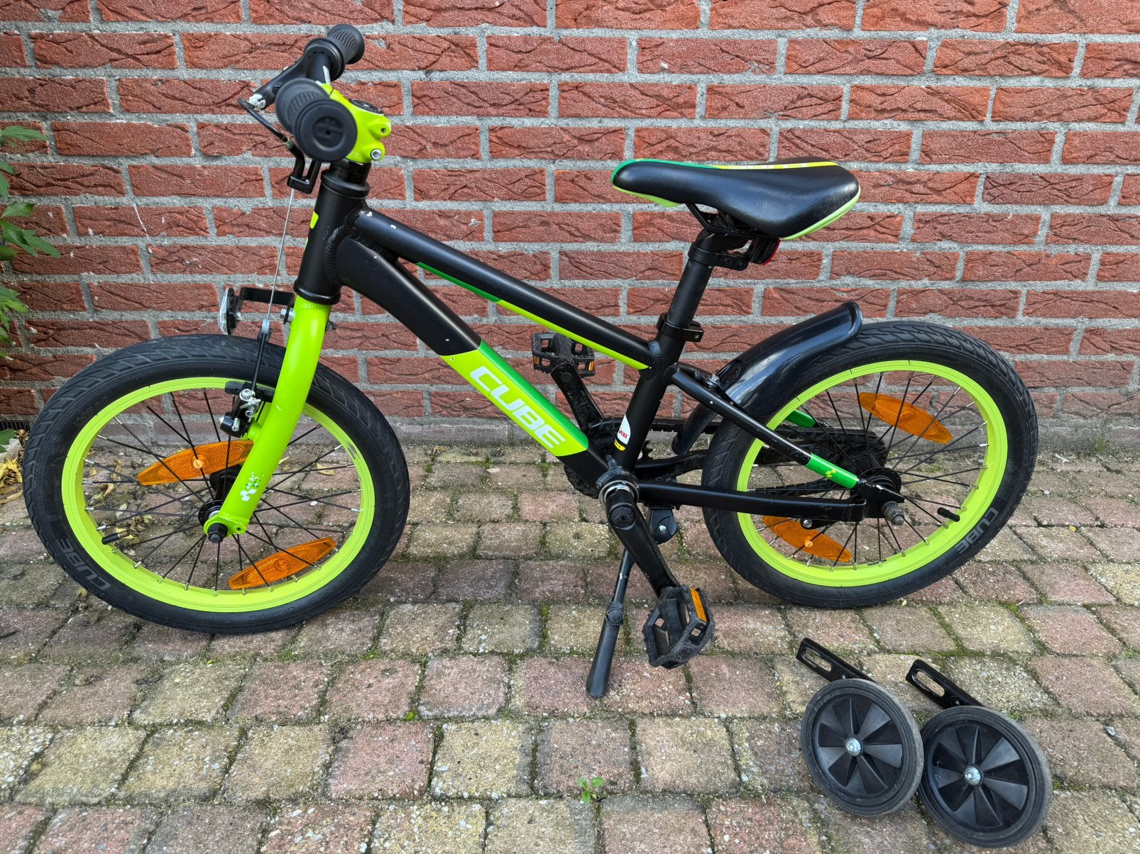 Cube Cube 160 green/black, Ophalen, Terugtraprem, Aluminium, 16 tot 20 inch