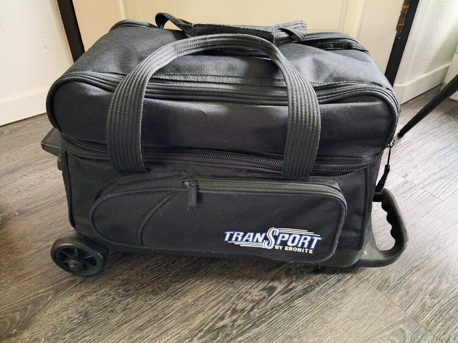 Bowlingbal tas voor 2 bowlingballen zwart Ebonite, Sport en Fitness, Bowlen, Ophalen, Gebruikt, Tas