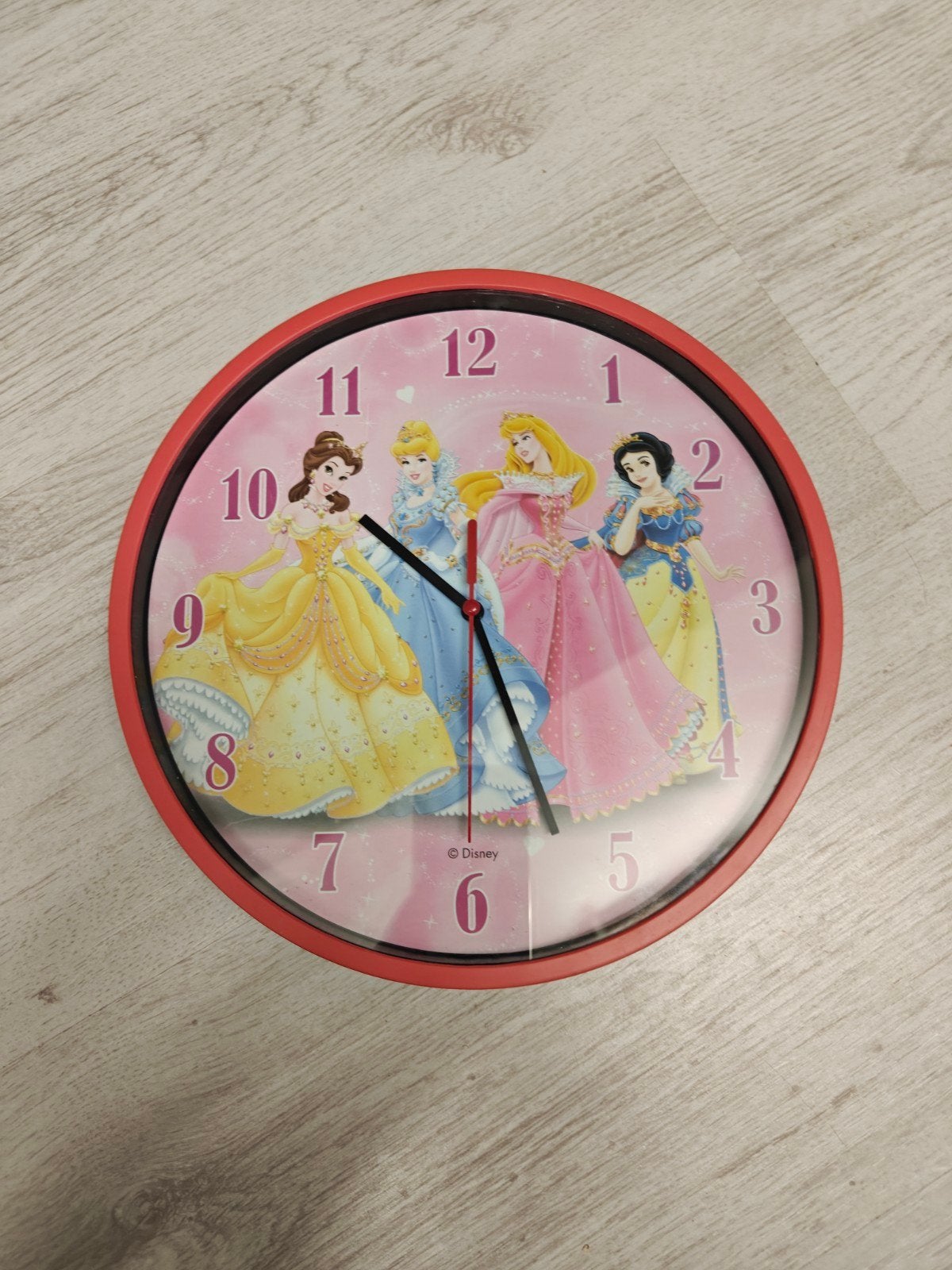 Prinsessen Klok op Batterijen - Disney, Ophalen, Analoog, Werkt op batterijen, Wandklok