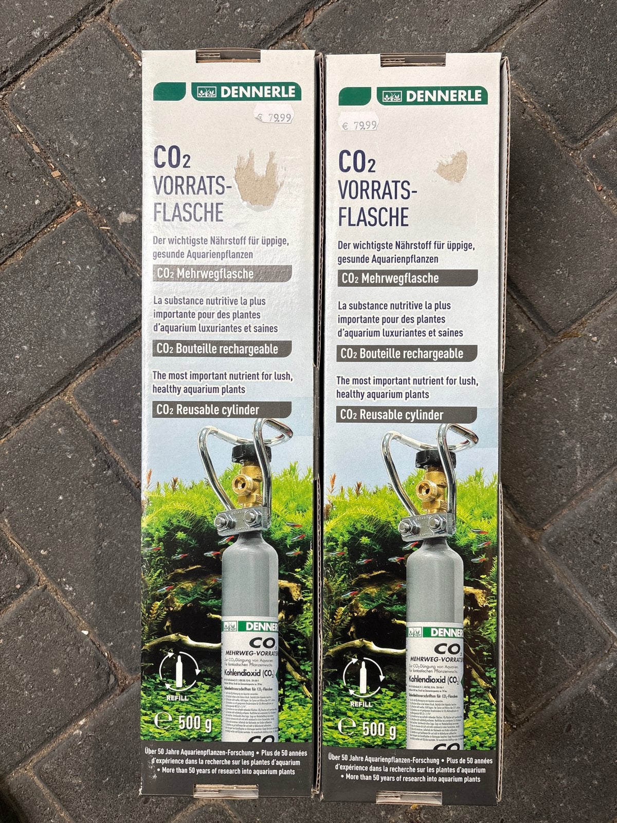 Dennerle co2 flessen 500 gram, Ophalen of Verzenden, Nieuw, CO₂-systeem, Dennerle