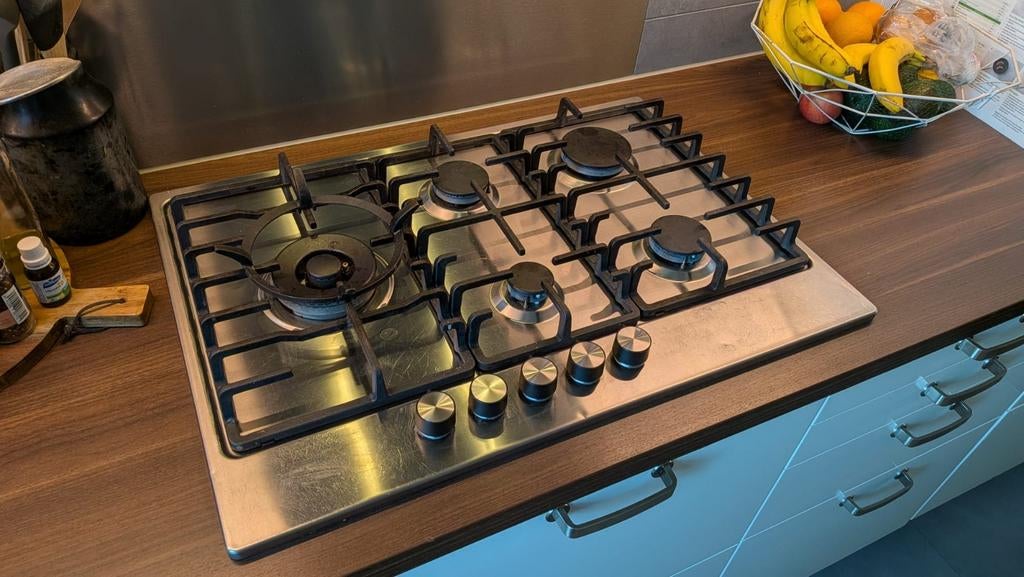 Ikea Eldslaga 5-pits gaskookplaat, Gebruikt, Ophalen of Verzenden, Inbouw, Gas