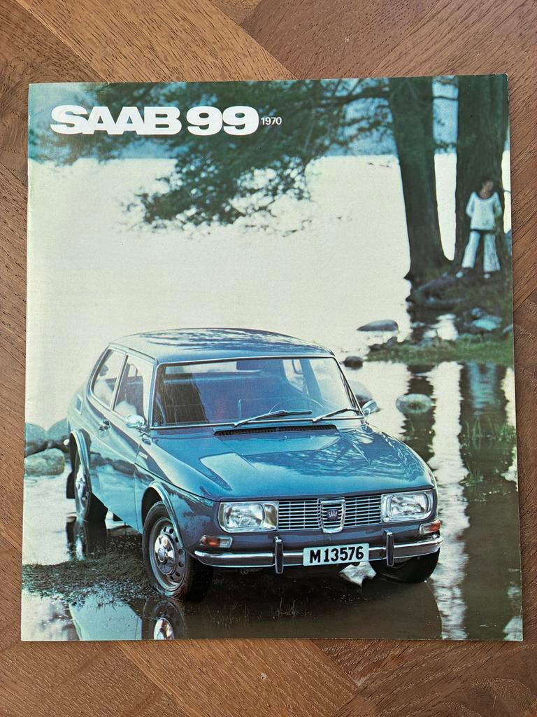 1970 Saab 99 UK brochure, Ophalen of Verzenden, Zo goed als nieuw, Overige merken