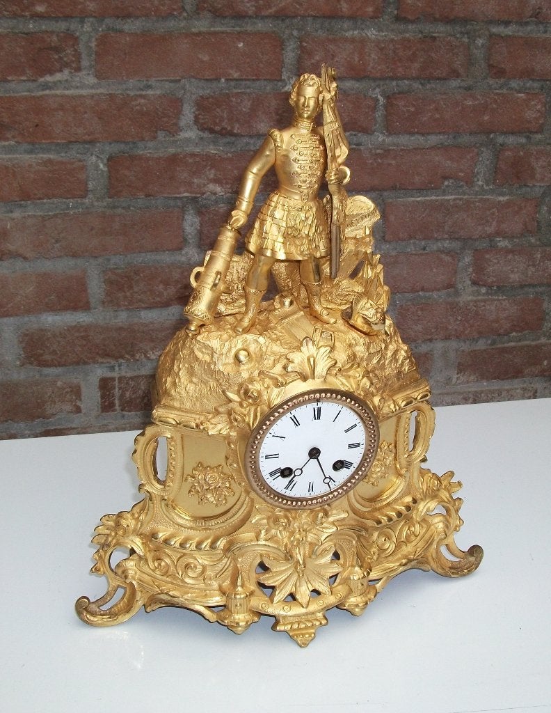 Vuur vergulde Pendule, Ges N.Kierman Paris,, Ophalen