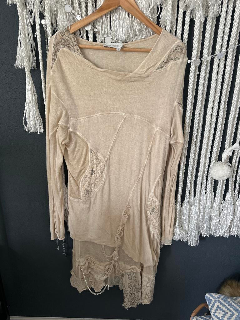 Ibiza style Eliza Cavaletti Tuniek /Jurk  maat Xl Beige, Kleding | Dames, Beige, Maat 46/48 (XL) of groter, Ophalen of Verzenden