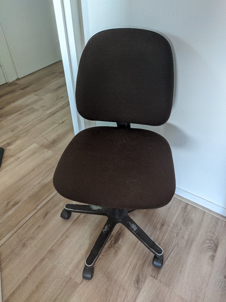Bureaustoel, Ophalen, Gebruikt, Bruin, Bureaustoel
