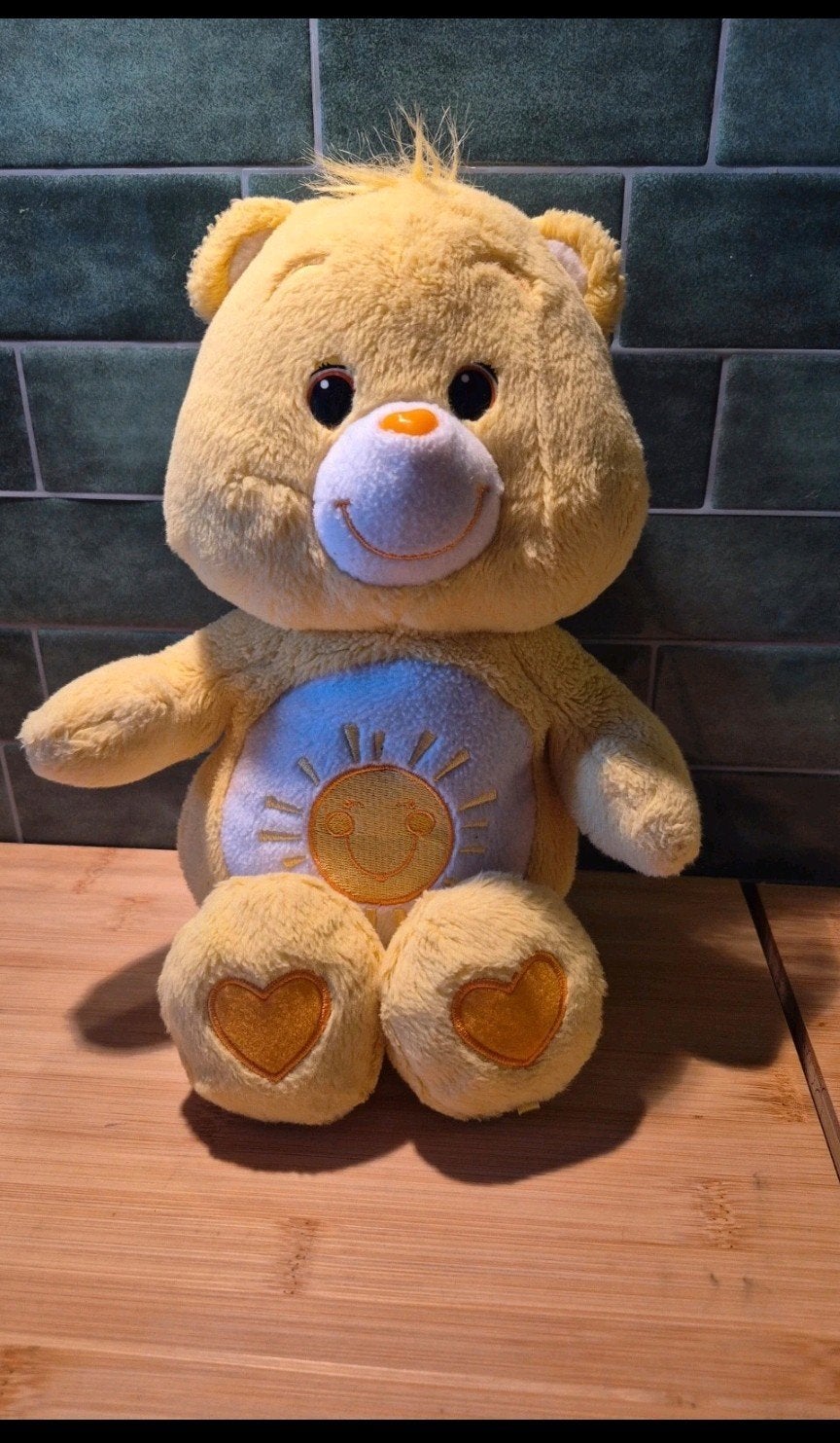 Care Bears Gele Knuffelbeer - 33 cm, Ophalen of Verzenden