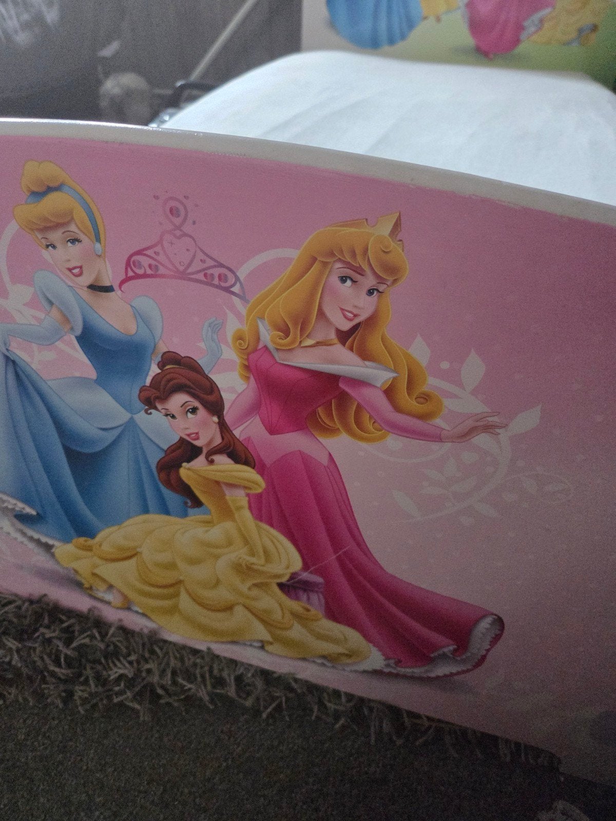 Disney Prinsessen Peuterbed met Matras, Gebruikt, 70 tot 85 cm, Matras, 140 tot 160 cm