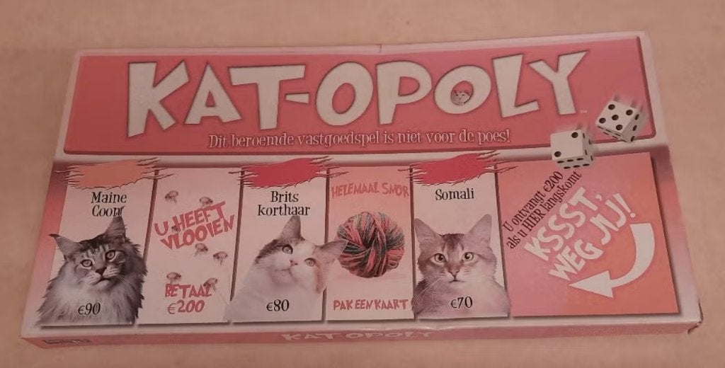 Kat-Opoly ... Nederlandstalige versie, Vijf spelers of meer, Ophalen of Verzenden, Gebruikt, Hasbro