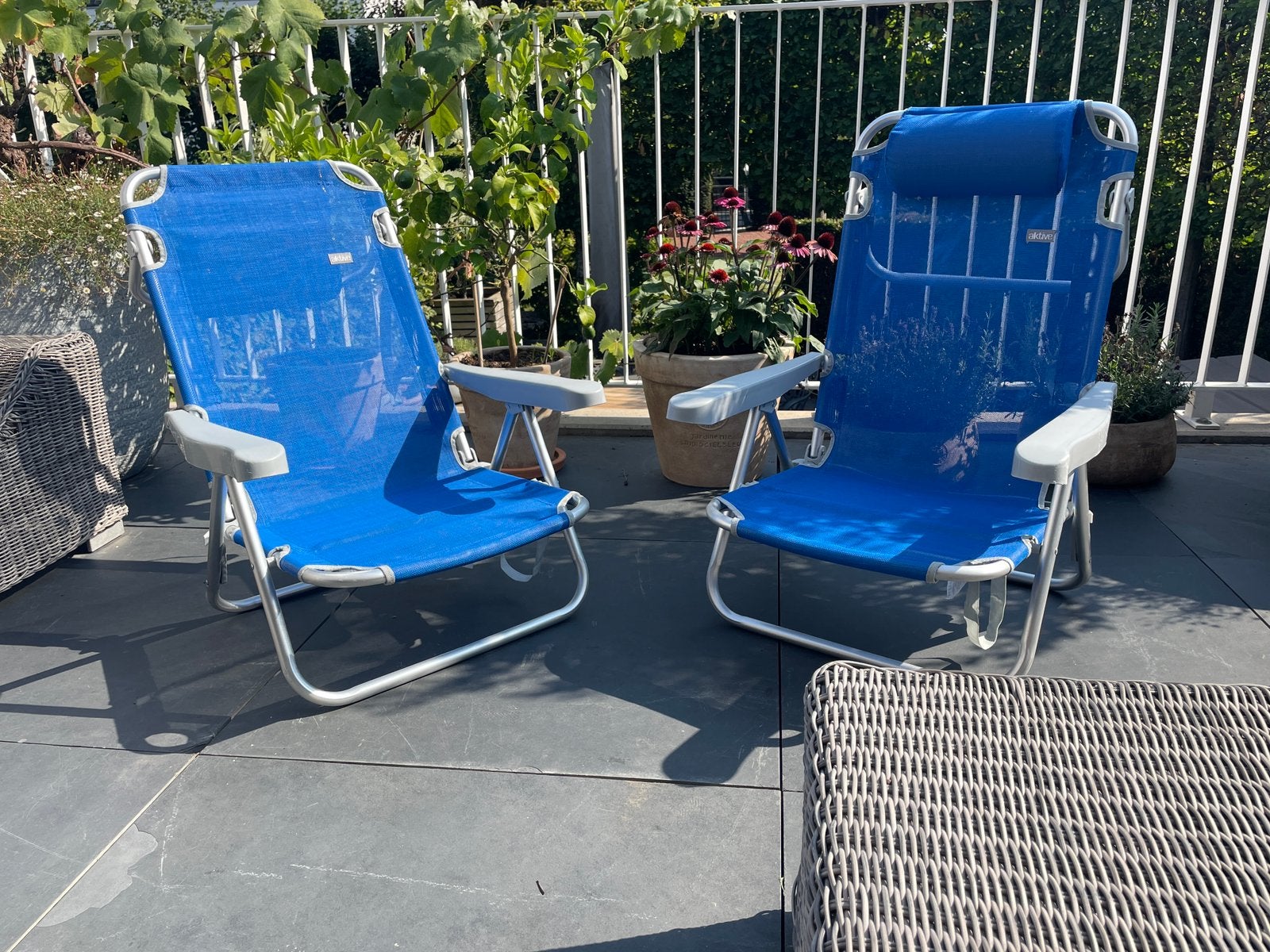 2 Aktive ‘lage” campingstoelen opvouwbaar lichtgewicht, Ophalen, Zo goed als nieuw, Campingstoel