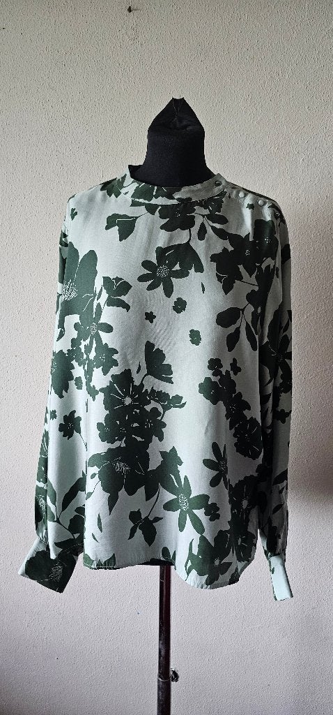 Groene Sissy Boy blouse met bloemenprint - Maat XL (22525), Kleding | Dames, Maat 46/48 (XL) of groter, Ophalen of Verzenden, Sissy Boy