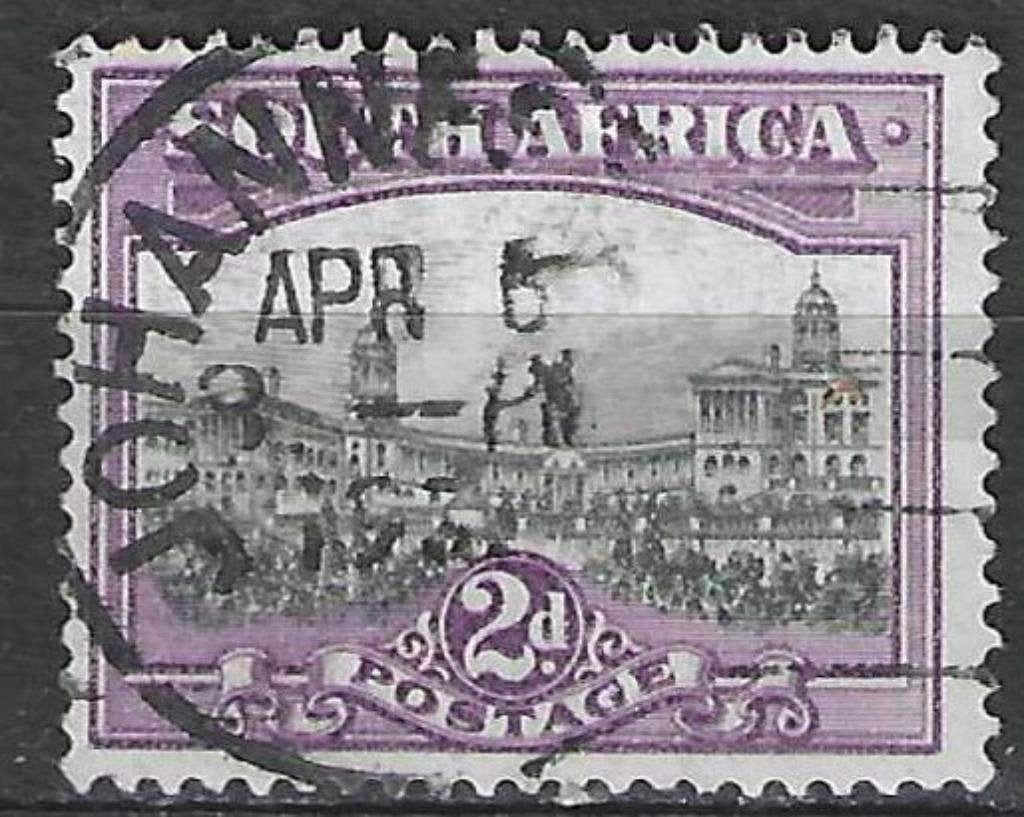Zuid-Afrika 1927/1928 - Yvert 24 - Paleis in Pretoria  (ST), Postzegels en Munten, Verzenden, Zuid-Afrika, Gestempeld