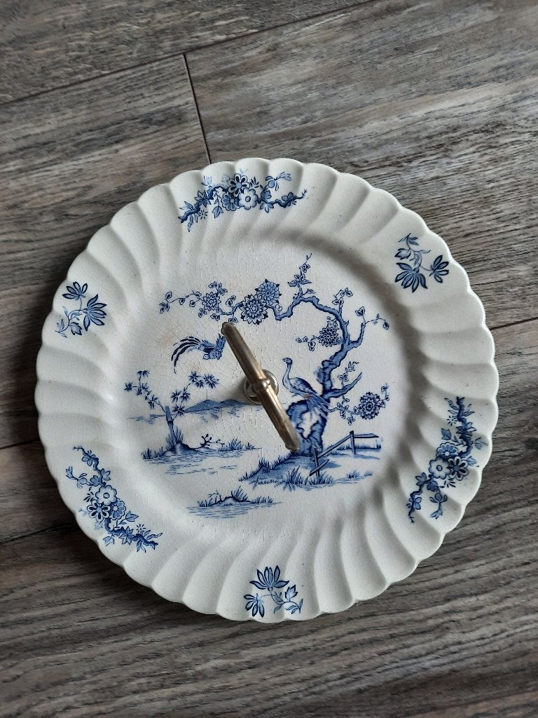 MYOTT-FINE STAFFORDSHIRE WARE-EXOTIC BIRDS plate, Huis en Inrichting, Keuken | Servies, Gebruikt, Overige merken, Ophalen of Verzenden