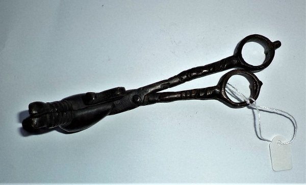 Oude Messing Kaarsensnuiter Lontenschaar met Sfinx (7855), Ophalen of Verzenden