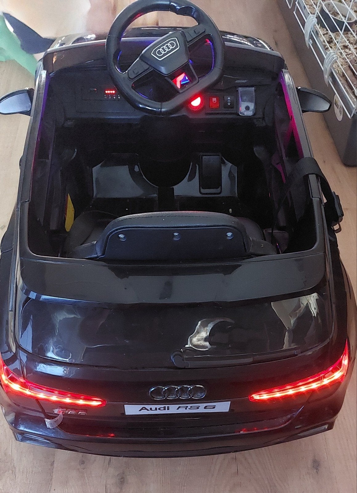 Audi RS6 12V Kinderauto Zwart, Kinderen en Baby's, Speelgoed | Buiten | Voertuigen en Loopfietsen, Ophalen, Zo goed als nieuw