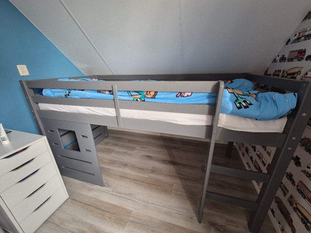 Halfhoogslaper, Ophalen, Gebruikt, 90 cm, Eenpersoons