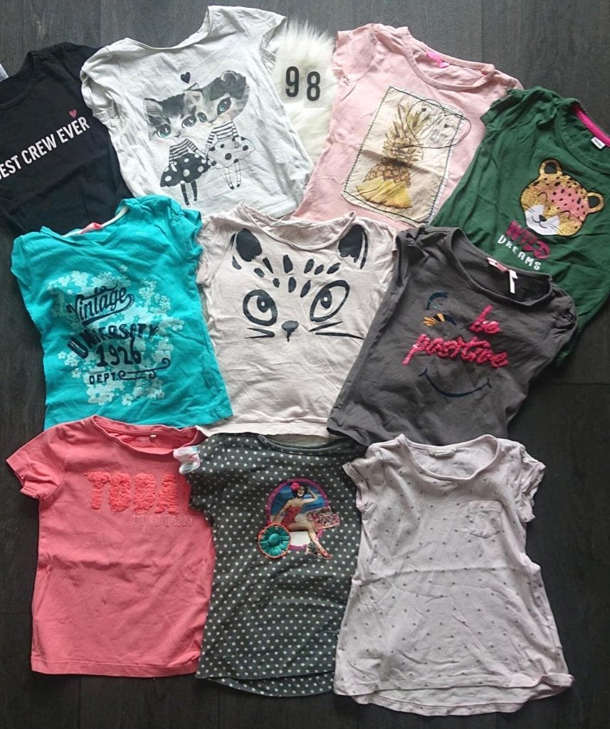 Bundel t-shirts 10 stuks maat 98, Ophalen of Verzenden, Gebruikt, Maat 98