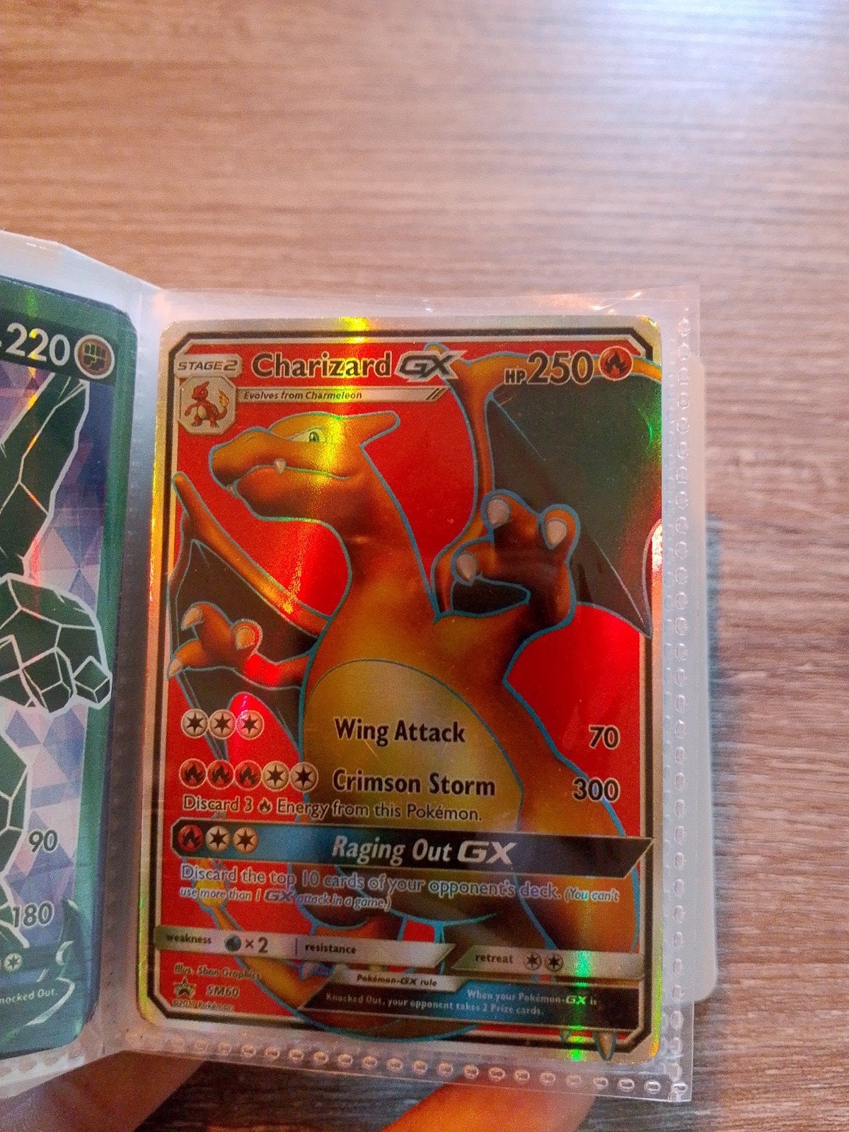 Charizard GX Pokémon kaart - Zeldzaam en krachtig, Ophalen of Verzenden, Zo goed als nieuw, Losse kaart, Foil