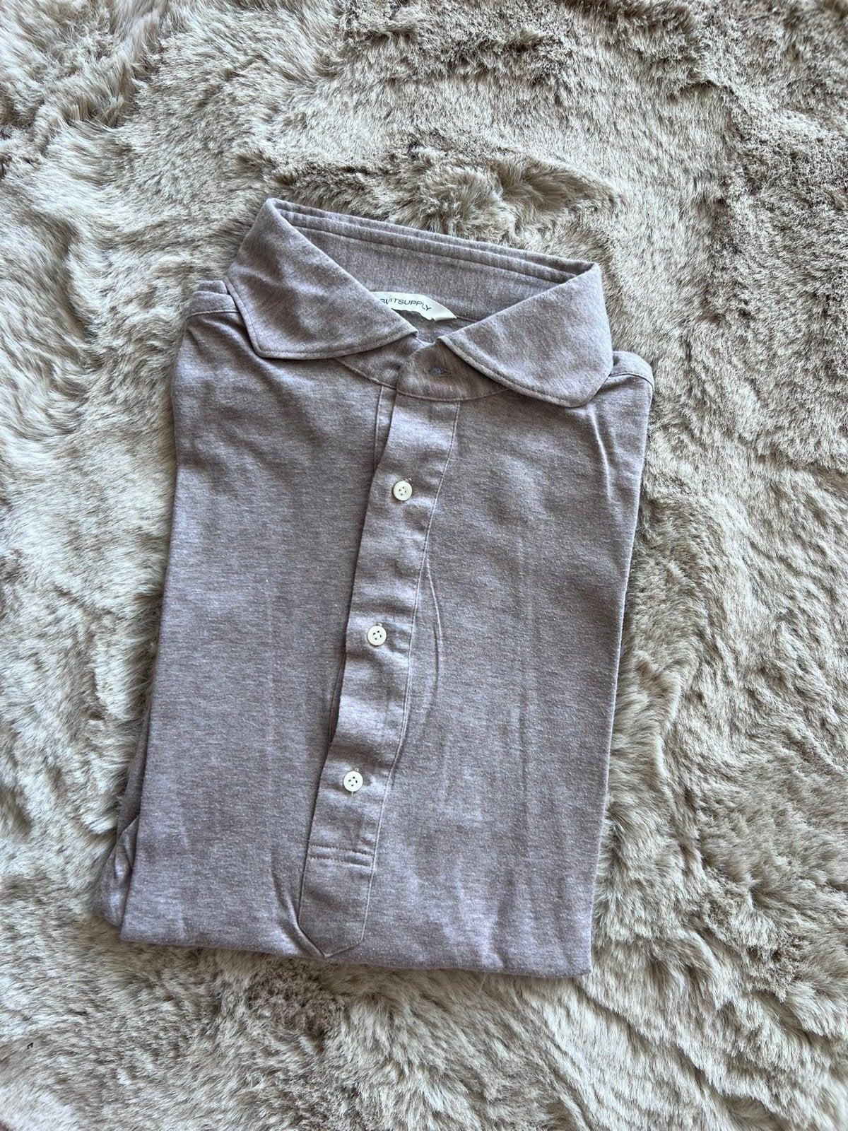 Suitsupply shirt lange mouwen maat L, Kleding | Heren, Overhemden, Ophalen of Verzenden, Gedragen, Grijs, Halswijdte 41/42 (L)